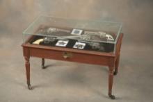 Unique wooden & glass Coffee Table style Showcase with locking glass case top, high quality with ins