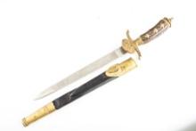 Large Imperial Hunting Cutlass (â€œHirschfangerâ€�). Made by J. A. Henckels, Solingen, etched blade