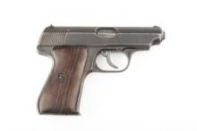 J.P. Sauer, Semi-Auto Pistol, 7.65 caliber, SN 502086, gray to brown smooth aged patina, wooden grip