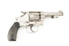 Smith & Wesson, DA Revolver, .32 L caliber, SN 161202, hand ejector, factory nickel finish, 3" barre