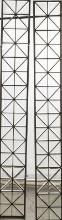 Matching pair of antique beveled glass Side Lights, in excellent condition, measuring 8 1/2" W x 68"