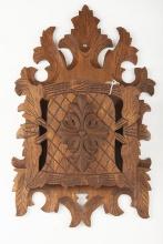 Early Victorian Walnut Hanging Letter Rack, circa 1880s, original estate condition, measures 24" L x