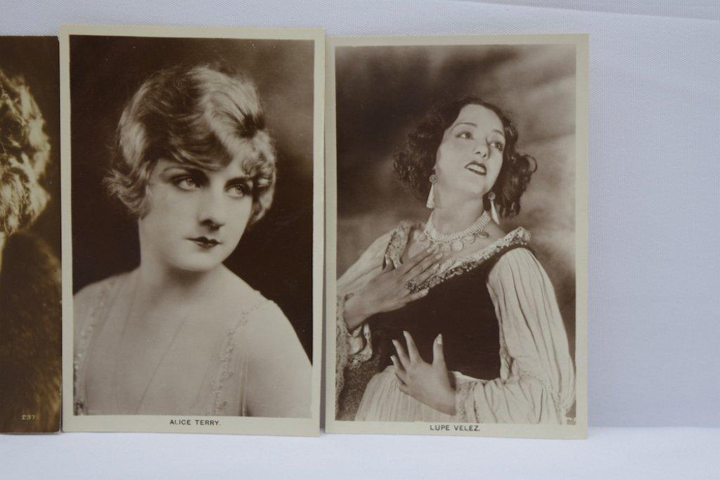 (9) Early Actress Fan Postcards