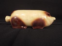 Pottery Pig Whiskey Flask