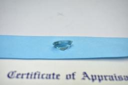 9.90 Carat Blue Topaz Gem Stone With Certificate Of Appraisal