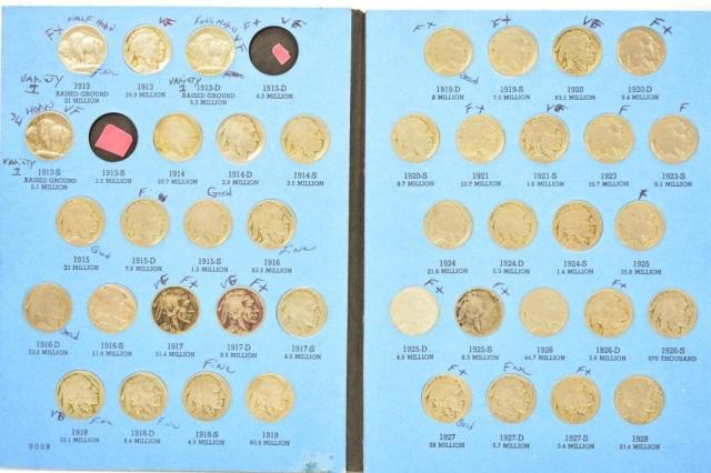 (64) Buffalo Nickels In Book 1913-1938