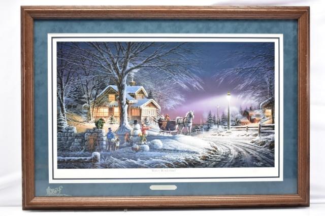 1992 "Winter Wonderland" Signed Print By Terry Redlin W/ COA