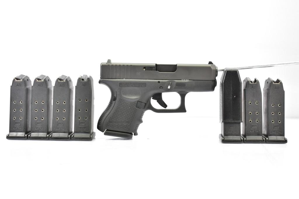 Glock, Model 27 Gen-4, 40 S&W Cal., Semi-Auto, (W/ Case & 8 Magazines), SN - BCYK627