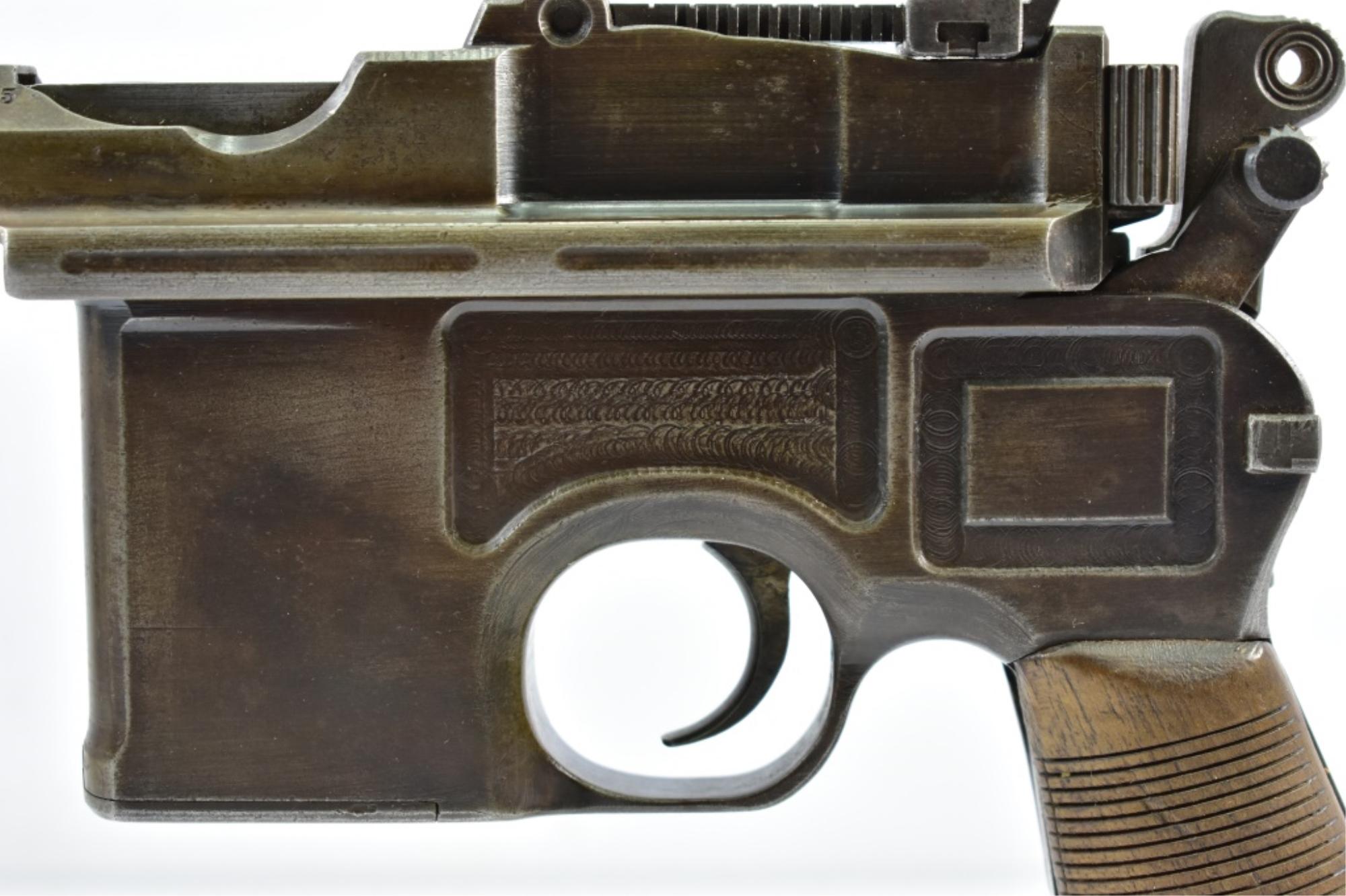 Mauser, Model 1896 "Broomhandle", 7.63mm Cal., Semi-Auto With Shoulder Holster, SN - 371465