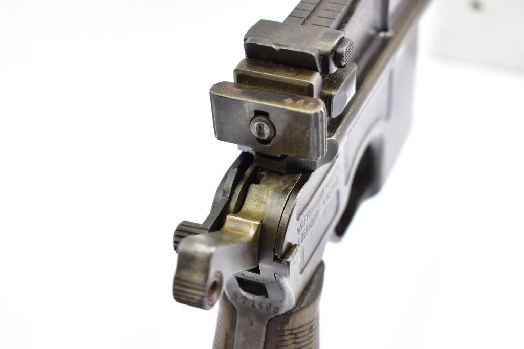 Mauser, Model 1896 "Broomhandle", 7.63mm Cal., Semi-Auto With Shoulder Holster, SN - 371465