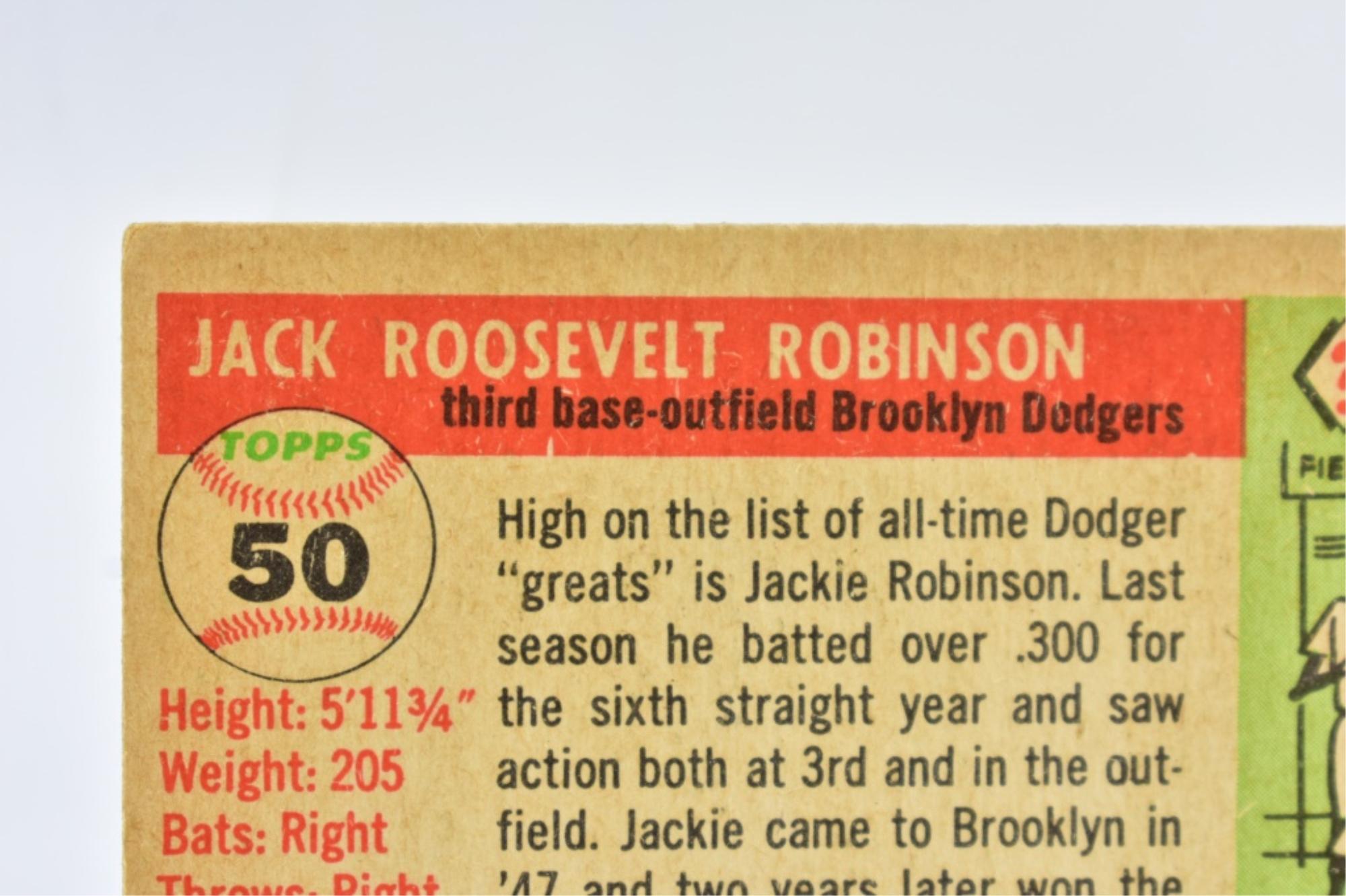 1955 Jackie Robinson - Brooklyn Dodgers - Topps #50