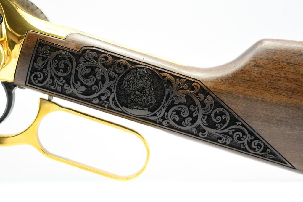 Winchester, 94AE, 45 Colt Cal., Lever-Action - Hancock Co. IL - Engraved 24K Gold - SN - 6371950