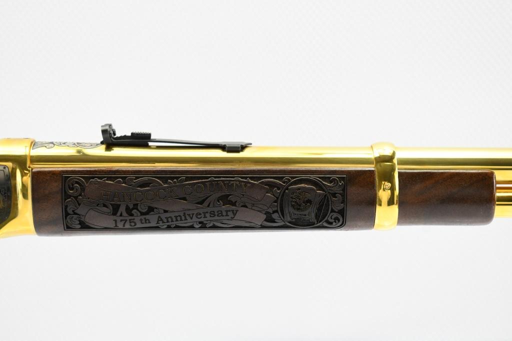 Winchester, 94AE, 45 Colt Cal., Lever-Action - Hancock Co. IL - Engraved 24K Gold - SN - 6371950