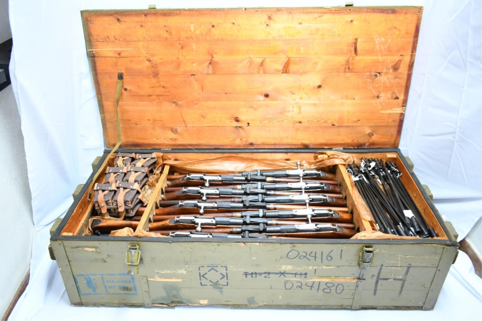 (20) WWII Crated Russian Mosin-Nagant Model 91/30, 7.62x54R, Bolt Action Rifles (W/ Accessories)