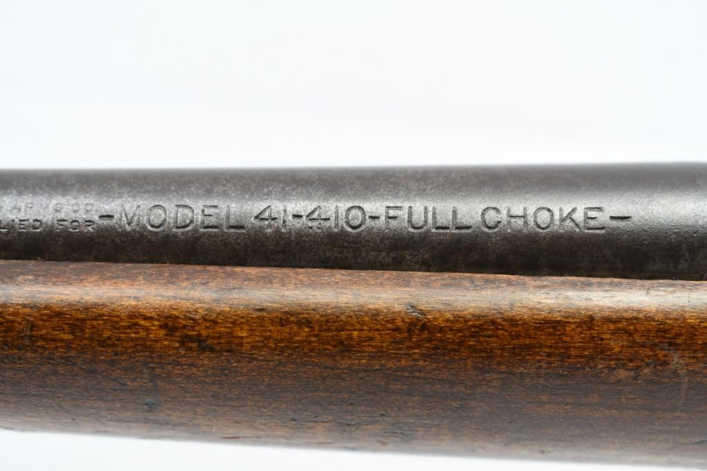 1920's Winchester, Model 41, 410 Ga., Bolt-Action Single-Shot