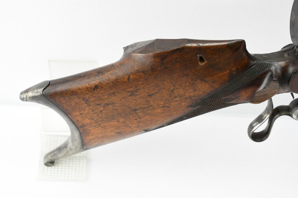 1926 German Ed. Grothe & Sohn. "W. DIETRICH", Schuetzen Target Rifle, 7.6mm, Swinging Block, SN - 11