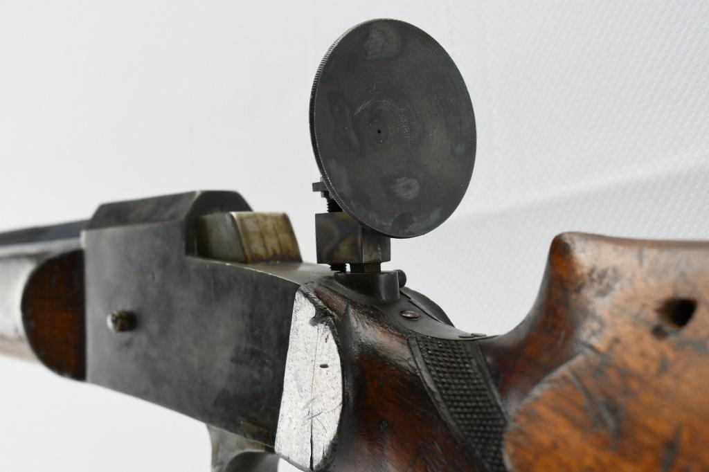 1926 German Ed. Grothe & Sohn. "W. DIETRICH", Schuetzen Target Rifle, 7.6mm, Swinging Block, SN - 11