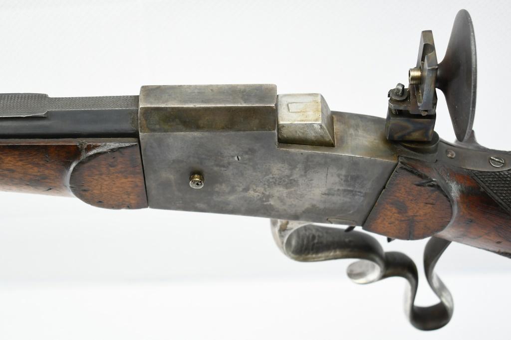 1926 German Ed. Grothe & Sohn. "W. DIETRICH", Schuetzen Target Rifle, 7.6mm, Swinging Block, SN - 11