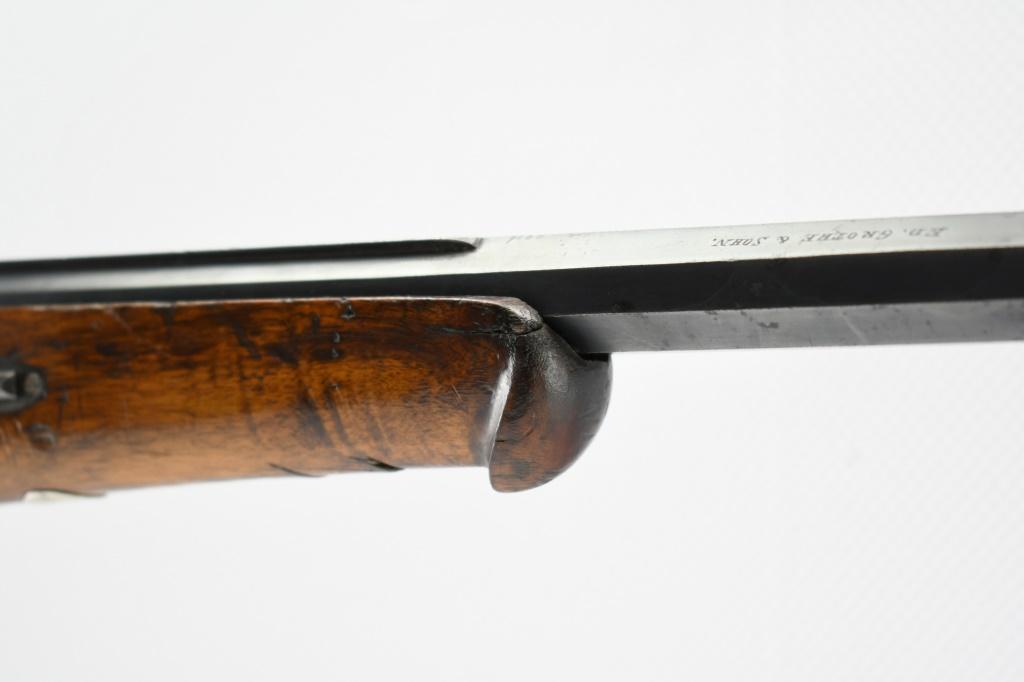 1926 German Ed. Grothe & Sohn. "W. DIETRICH", Schuetzen Target Rifle, 7.6mm, Swinging Block, SN - 11