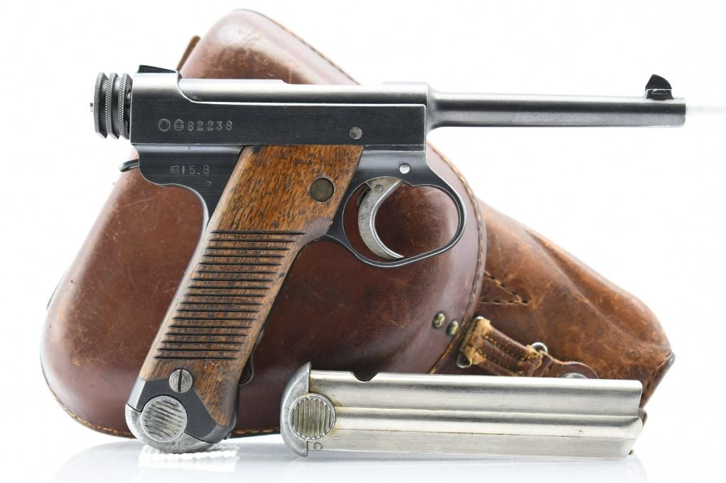 1940 WWII Japanese, Nambu Type 14, 8×22mm, Semi-Auto (W/ Holster & Magazines), SN - 82238