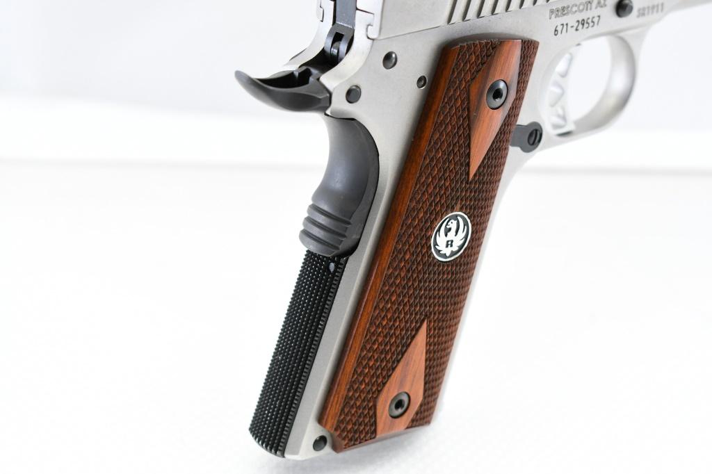 Ruger, SR1911 Full Size - Stainless, 45 ACP, Semi-Auto (W/ Box & Case), SN - 671-29557