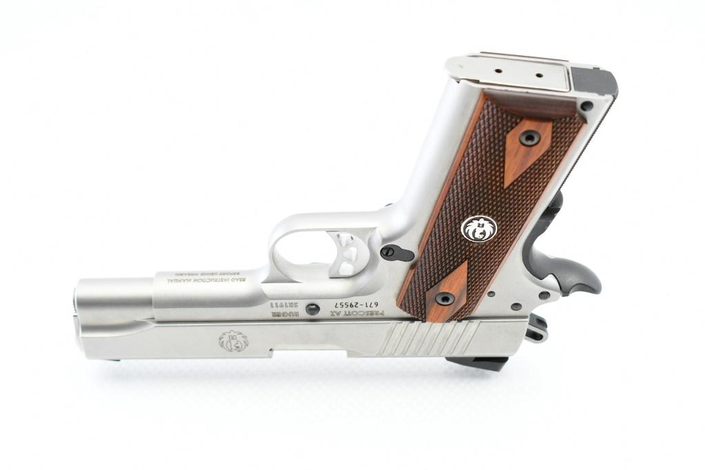 Ruger, SR1911 Full Size - Stainless, 45 ACP, Semi-Auto (W/ Box & Case), SN - 671-29557