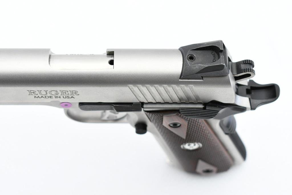 Ruger, SR1911 Full Size - Stainless, 45 ACP, Semi-Auto (W/ Box & Case), SN - 671-29557