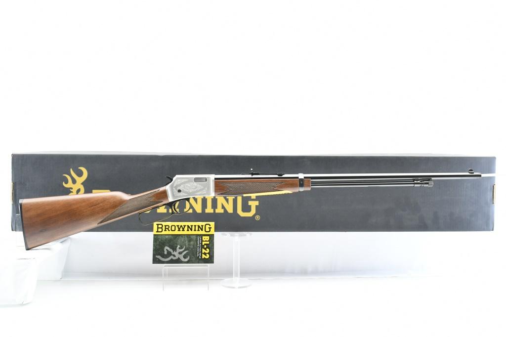 Browning, BL-22 Grade II - Satin Nickel , 22 S L LR, Lever-Action (NIB), SN - 04567ZY242