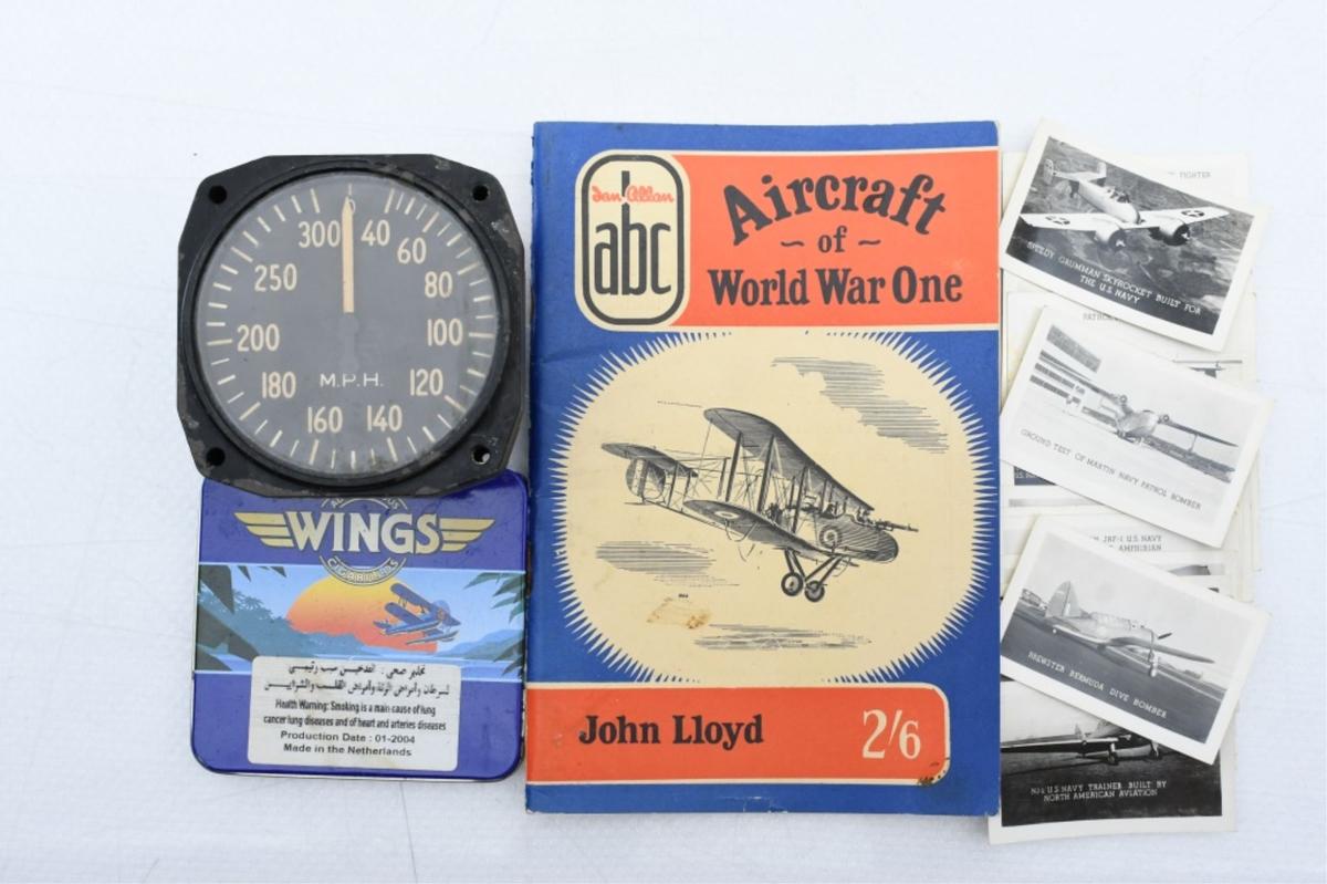 U.S. Army C-14 Air Speed Indicator/ 1958 Aircraft Book/ Aircraft Photos
