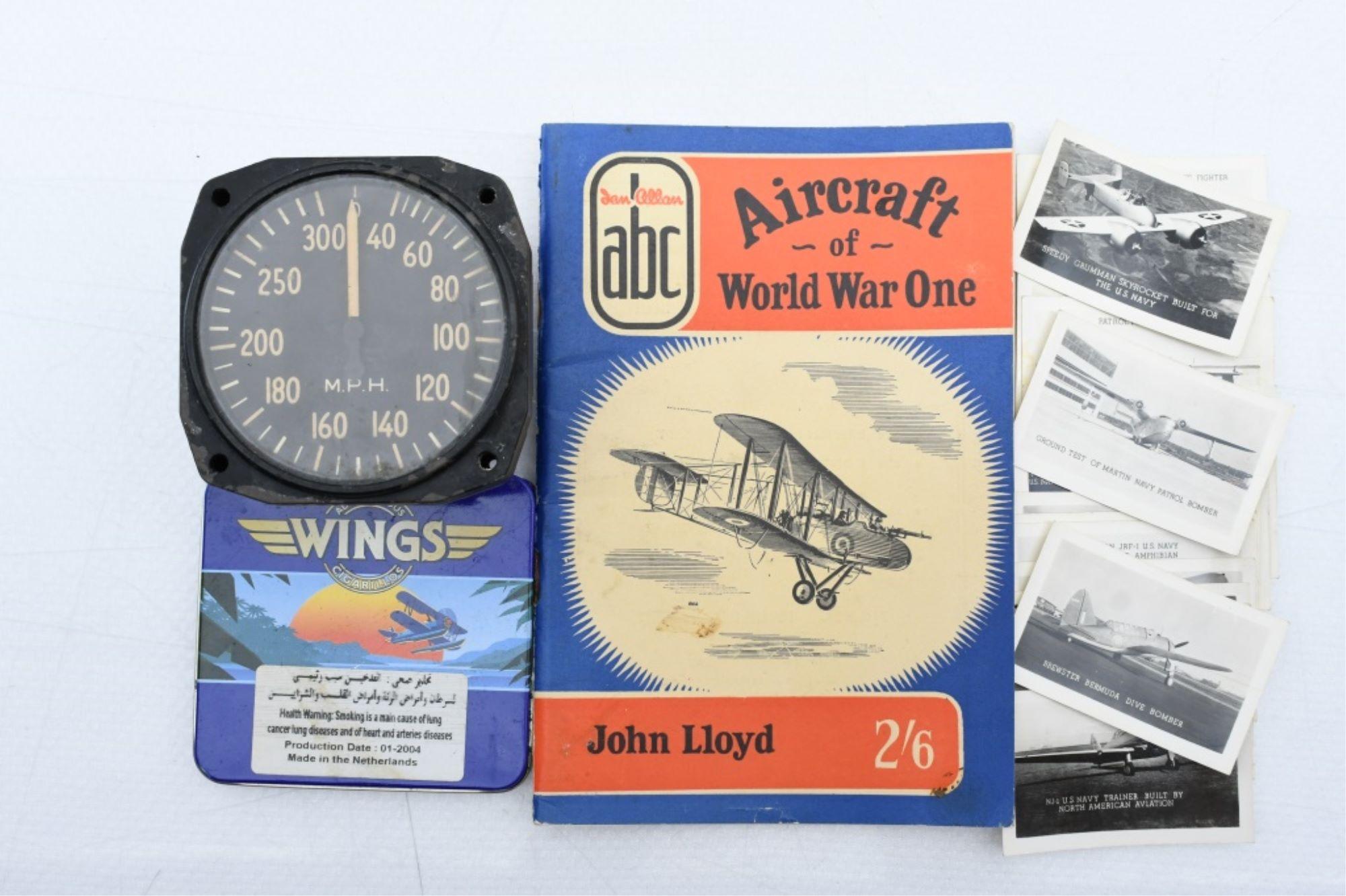 U.S. Army C-14 Air Speed Indicator/ 1958 Aircraft Book/ Aircraft Photos