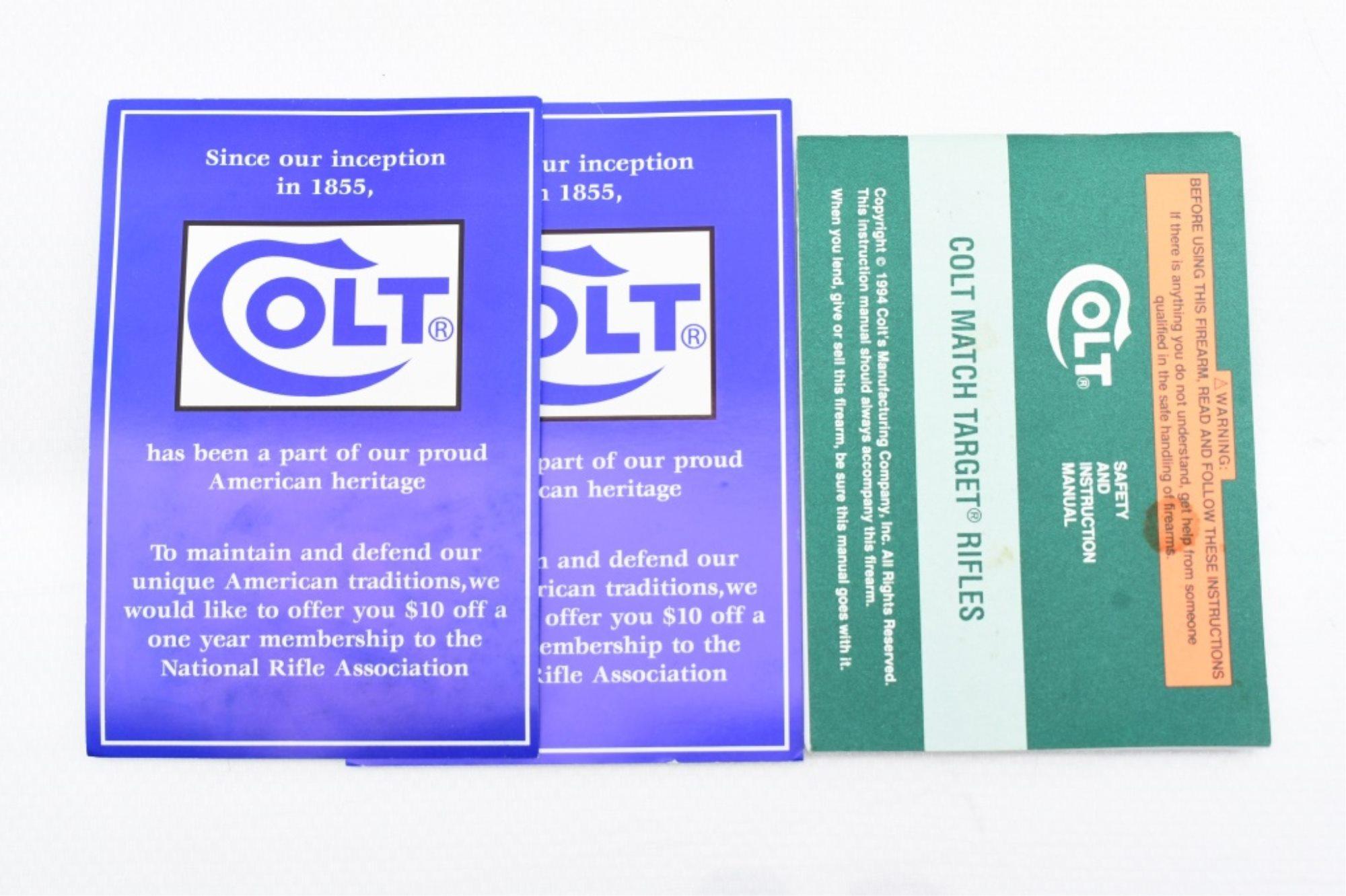 1996 Colt, Match Target HBAR, 5.56 NATO, Semi-Auto (Box & Accessories), SN - CCH035165