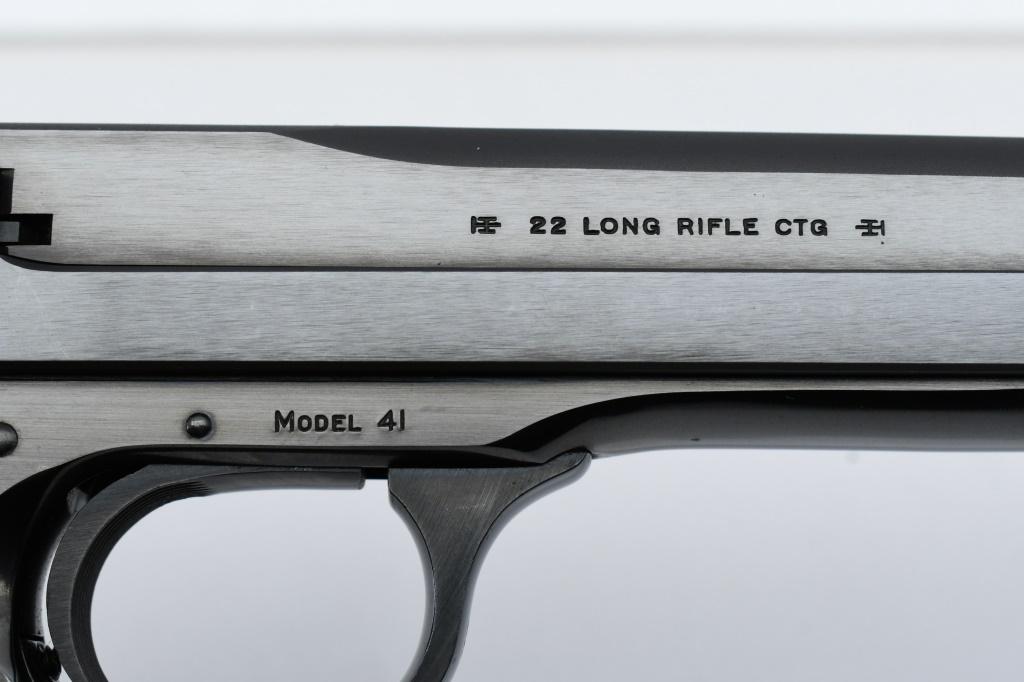 1971 Smith & Wesson, Model 41, 22 LR, Semi-Auto (W/ Box & Magazines), SN - A138923