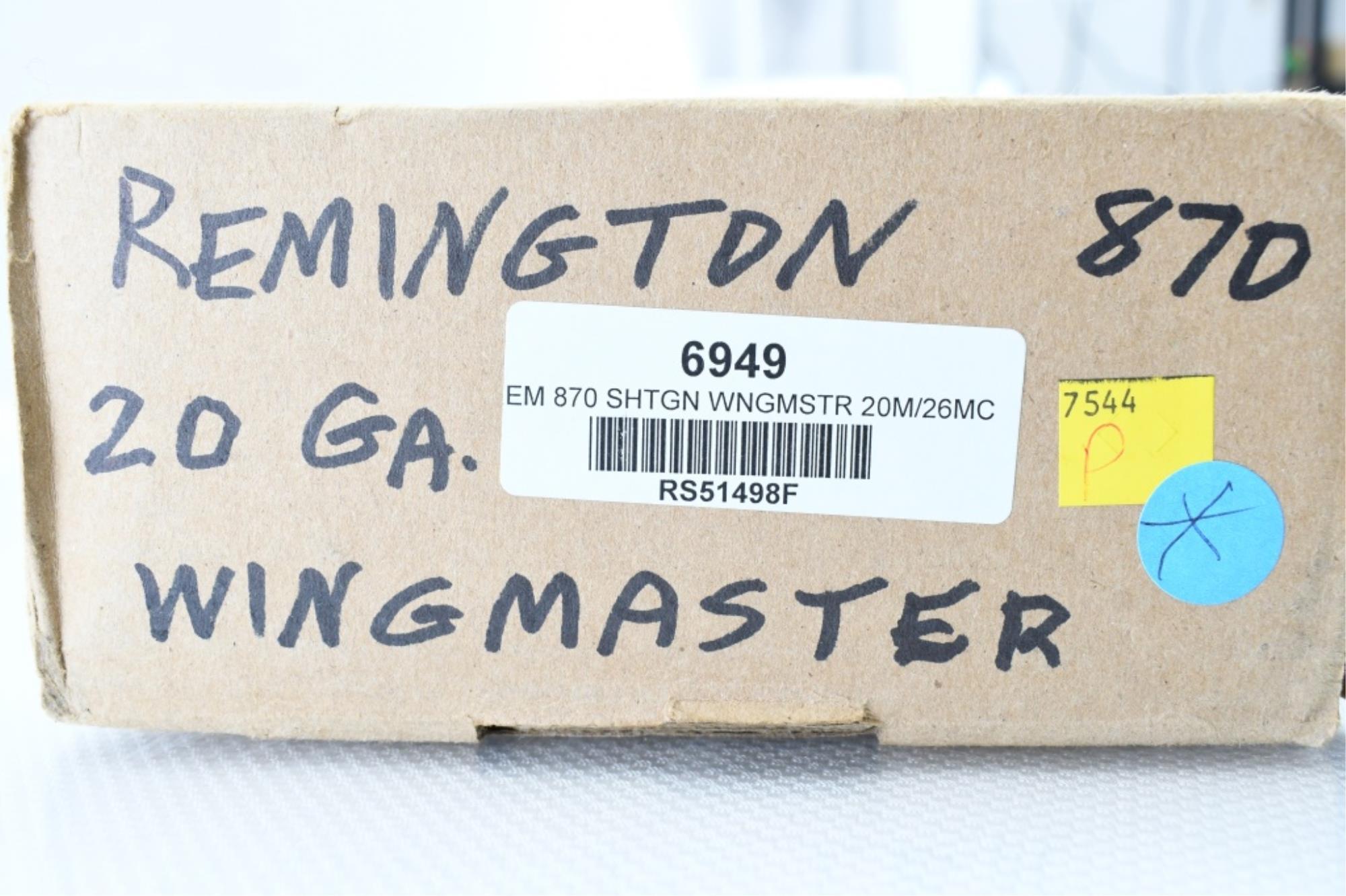 Remington, 870 Wingmaster, 20 Ga. (26" RemChoke), Pump (New W/ Box), SN - RS51498F