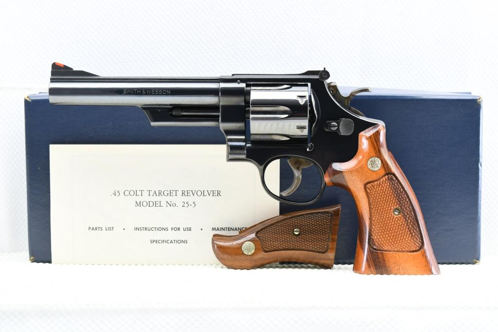 1980 Smith & Wesson, 25-5, 45 Colt, Revolver (Box/ Grips/ Paperwork), SN - N677334