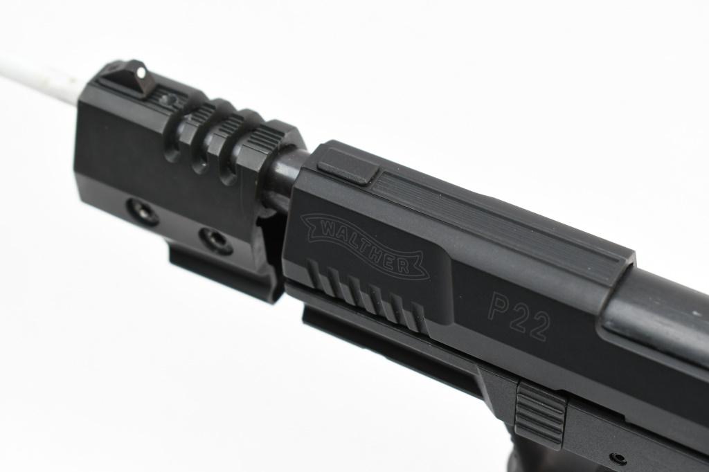 Walther P22 Target (5" W/ Q-Style Stabilizer), 22 LR, Semi-Auto (W/ Hardcase), SN - B003108