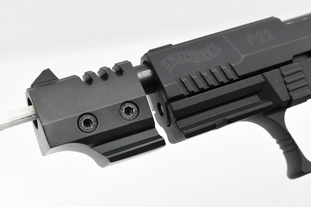 Walther P22 Target (5" W/ Q-Style Stabilizer), 22 LR, Semi-Auto (W/ Hardcase), SN - B003108