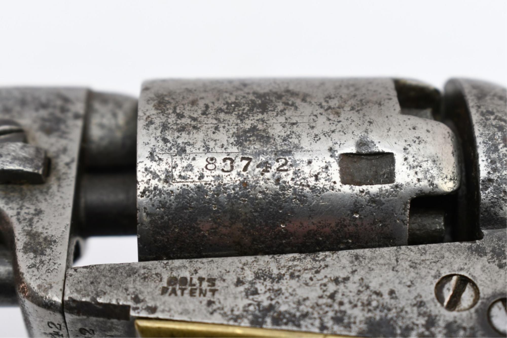 1853 Colt Pocket Model Of 1849 (4"), 31 Cal., Percussion Revolver, SN - 83742