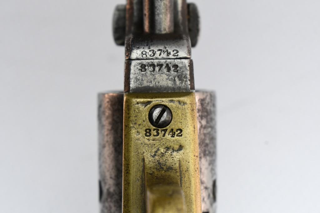 1853 Colt Pocket Model Of 1849 (4"), 31 Cal., Percussion Revolver, SN - 83742