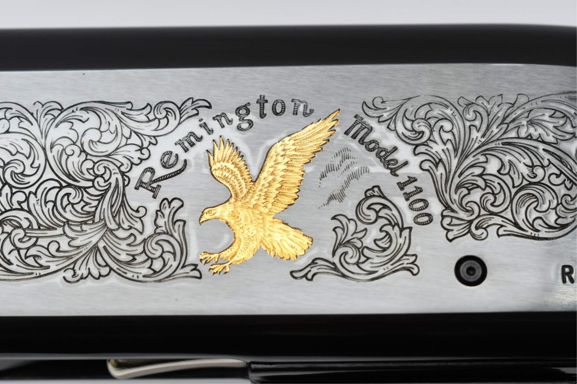 Remington 1100 Classic Trap - Engraved/ Gold Inlay (30"), 12 Ga., Semi-Auto, SN - R232670V