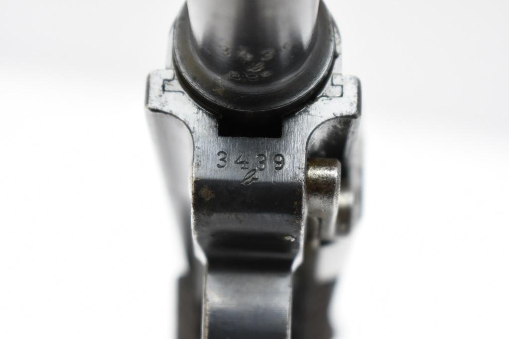 1916 German DWM Military P.08 Artillery Luger (7.9") , 9mm Luger, Semi-Auto, SN - 3439g