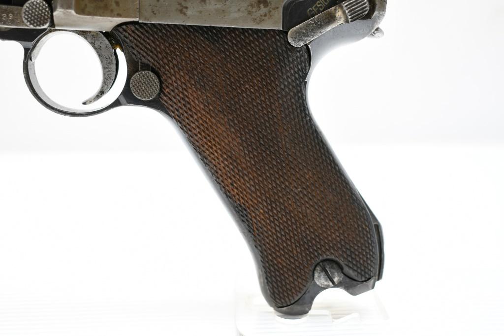1916 German DWM Military P.08 Artillery Luger (7.9") , 9mm Luger, Semi-Auto, SN - 3439g
