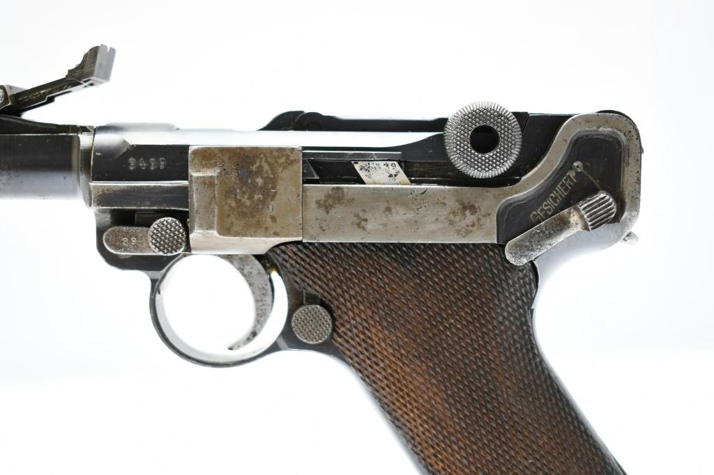 1916 German DWM Military P.08 Artillery Luger (7.9") , 9mm Luger, Semi-Auto, SN - 3439g