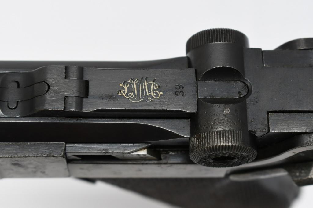 1916 German DWM Military P.08 Artillery Luger (7.9") , 9mm Luger, Semi-Auto, SN - 3439g