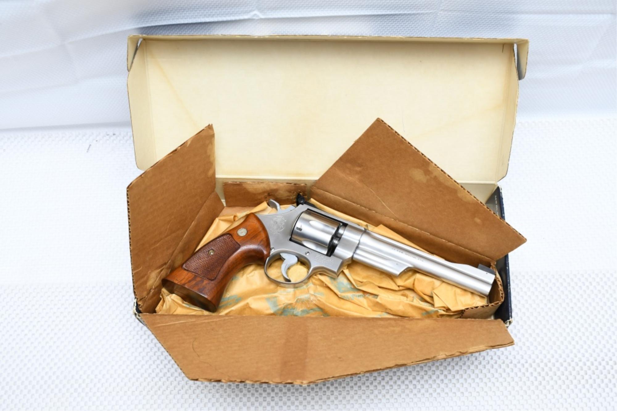 1985 Smith & Wesson 624 - Stainless (6.5"), 44 S&W Special, Revolver (W/ Box), AHB2368
