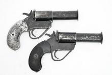 (2) WWII British Webley No.1 Mk.5 Flare Signal Pistols - No FFL Or Paperwork Needed