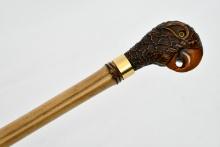 Early Dagger Cane With Parrot Head - 9" Blade - 36" Overall Length
