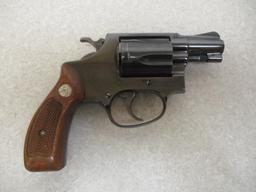 S&W mod. 36 38 S&W  SCPL cal revolver 1-3/4" bbl round butt wood grips ser