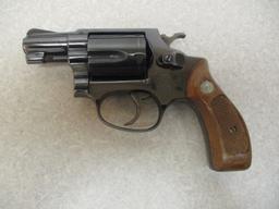 S&W mod. 36 38 S&W  SCPL cal revolver 1-3/4" bbl round butt wood grips ser
