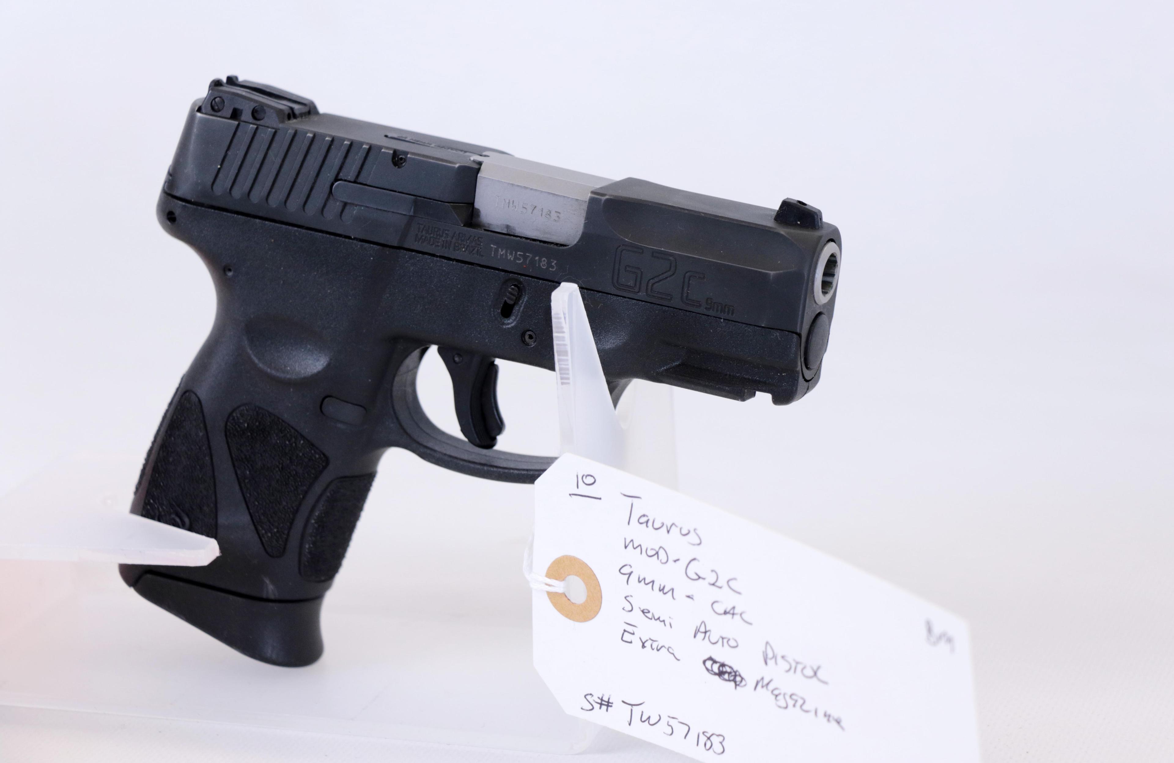 Taurus mod G2C 9mm cal semi auto pistol