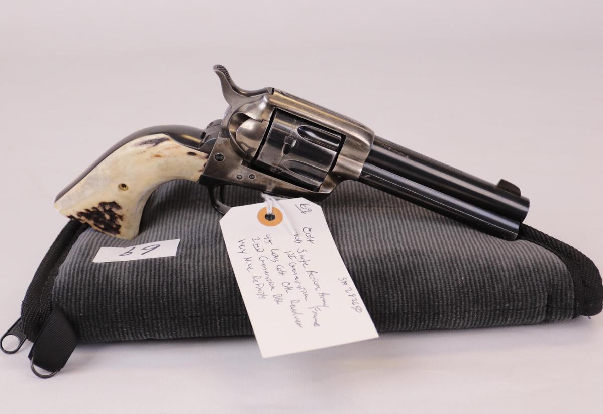 Colt mod Single Action Army 1st Generation Frame 45 long Colt cal revolver